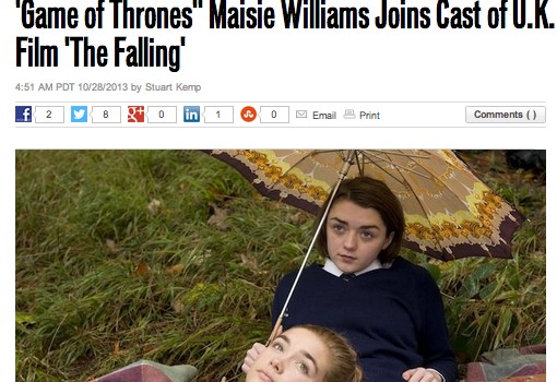 Game of Thrones star Maisie Williams joins cast of The Falling